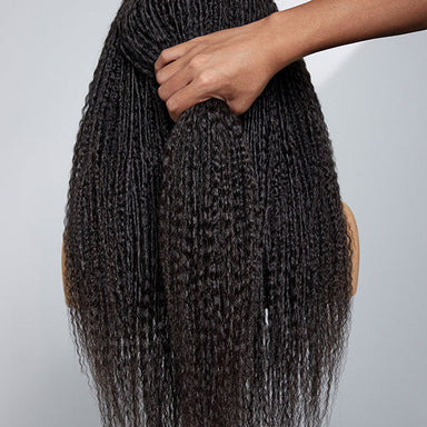 Halo Hair Style TWIST | Dreadlock Style 5x5 Closure Lace Glueless Wig Mid Part Long Wig - US ONLY