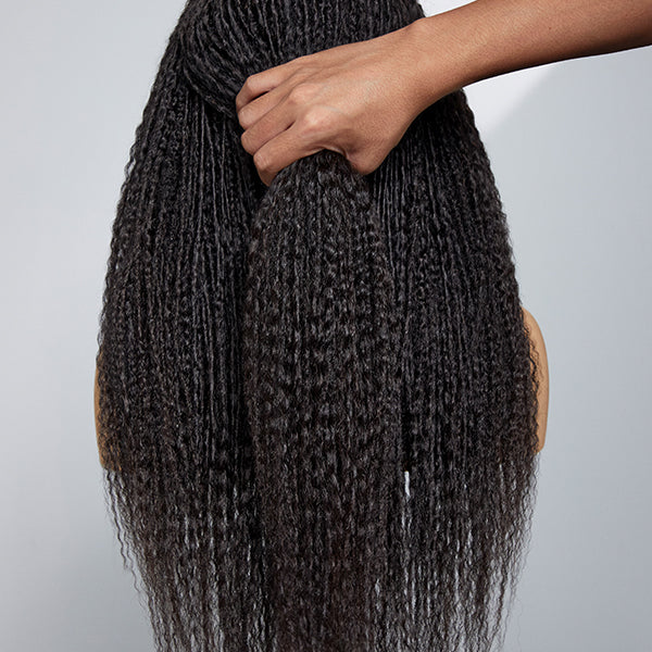 Halo Hair Style TWIST | Dreadlock Style 5x5 Closure Lace Glueless Wig Mid Part Long Wig - US ONLY