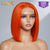 Halo Hair Style Fiery Orange Glueless 4x4 Closure Bob Wig 100% Human Hair