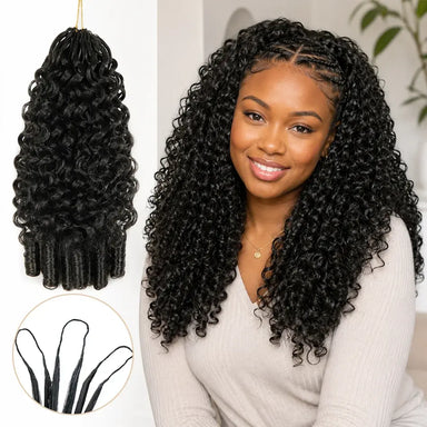 Curly Crochet Braiding Hair Extensions — 100% Human Hair