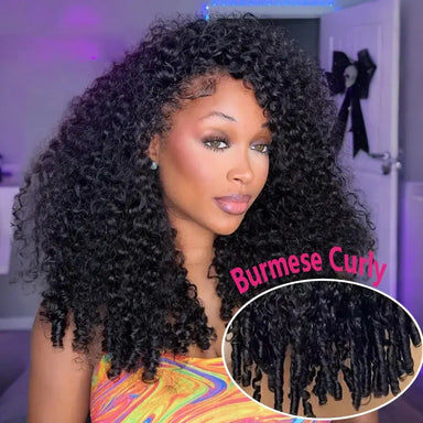 Snap & Go | Curly No-Lace Glueless Half Wig