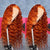 Melted Hair Ginger Deep Wave Wig Glueless 13x6 Frontal Wig — Transparent Lace