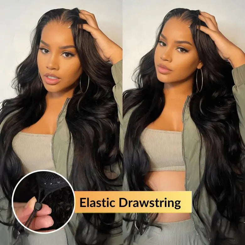 No Glue No Fuss | Deep Wave No-Lace Glueless Half Wig