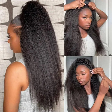 No Glue No Fuss | Kinky Curly No-Lace Glueless Half Wig