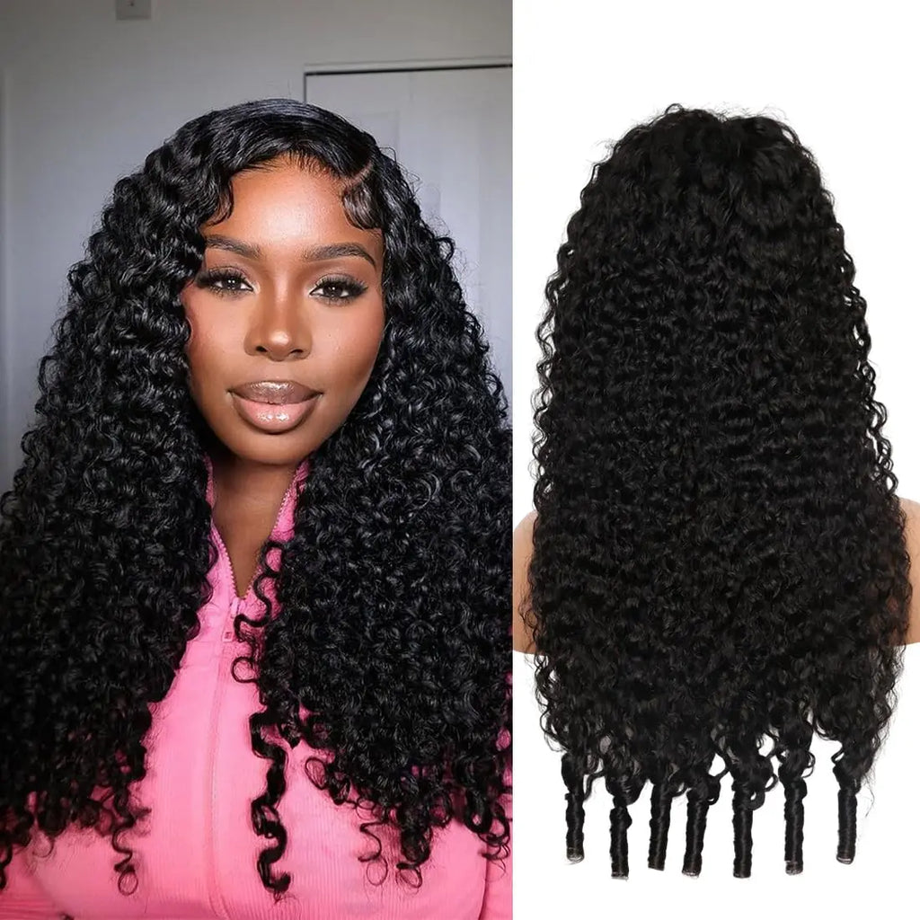 Throw On & Go | Curly Glueless HD Lace 13x6 Frontal Wig Pre-Cut