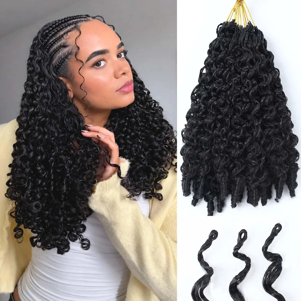Burmese Curly Human Hair Human Crochet Hair For Black Women Kinky Curly Human Hair Crochet Bundles Pre-Separated Feather Crochet Human Hair Invisible