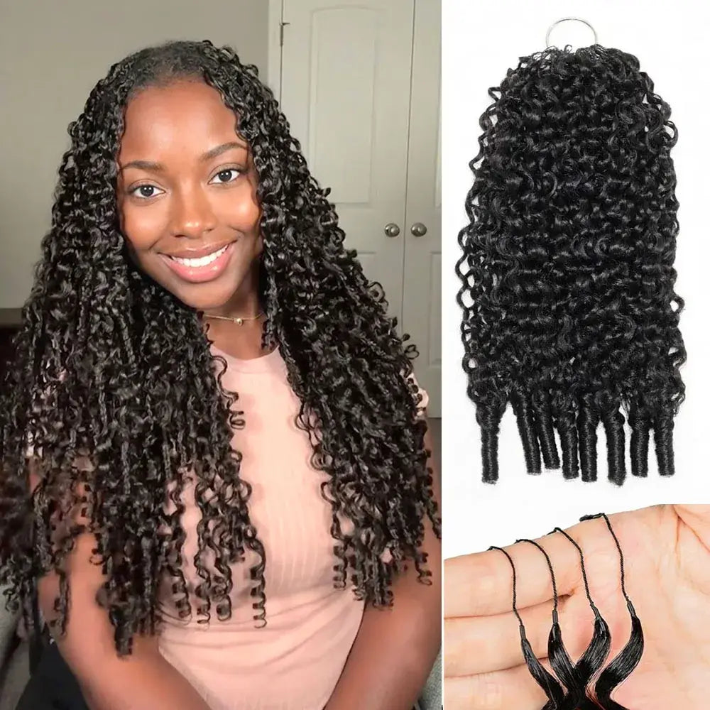 Curly Crochet Braiding Hair Extensions — 100% Human Hair