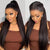Melted Hair 180% Density Kinky Straight Wig Glueless 360 Lace Pre-Cut Lace Wig — Bleached Knots