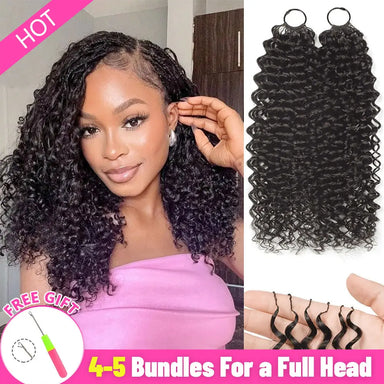 Kinky Curly Crochet Braiding Hair Extensions — 100% Human Hair