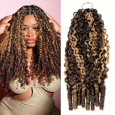 Highlight Kinky Curly Crochet Braiding Hair Extensions — 100% Human Hair