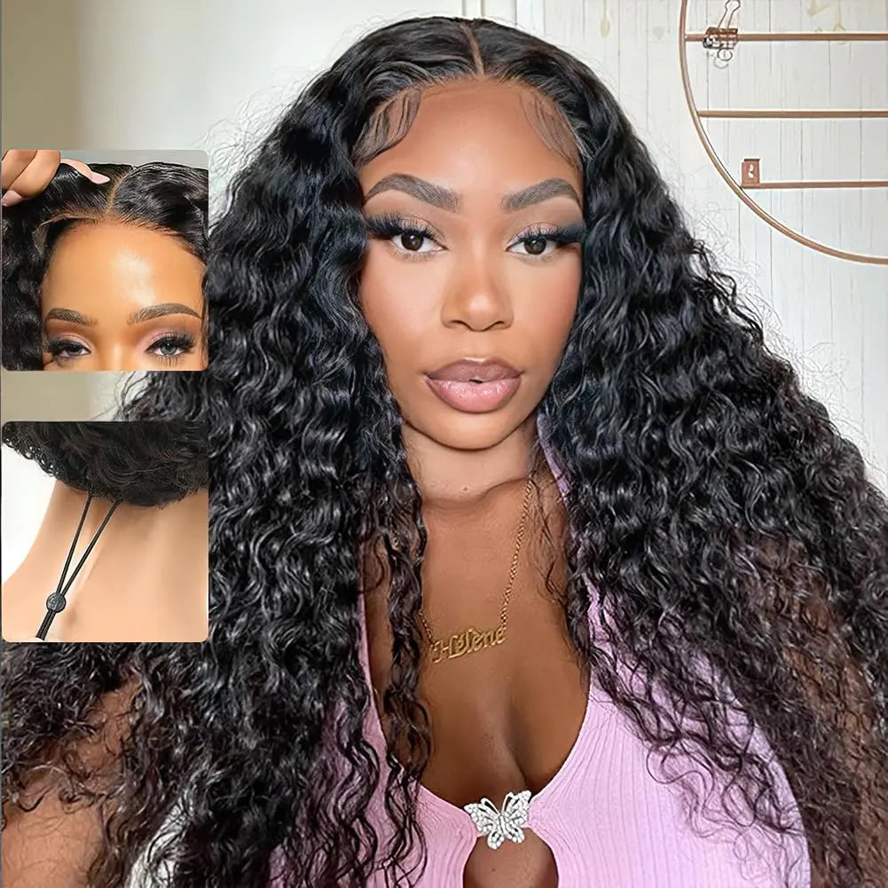Easy Everyday | Deep Wave No-Lace Glueless Half Wig