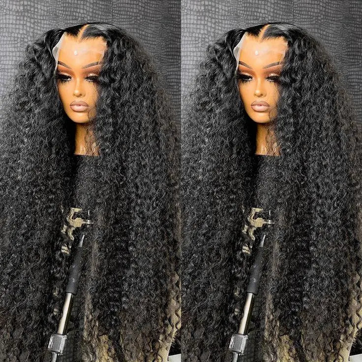 Melted Hair 180% Density Kinky Curly Wig Glueless 13x6 Frontal Wig — Style 2