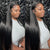 Melted Hair 180% Density Bone Straight Wig Glueless 13x6 Frontal Wig — Transparent Lace