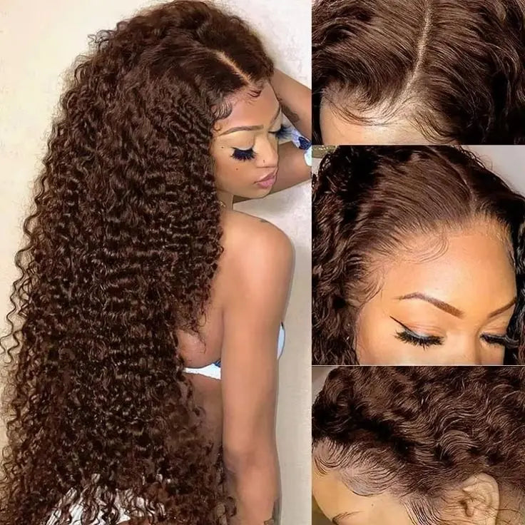 Quick Change | Brown Deep Wave Glueless HD Lace 13x6 Frontal Wig Pre-Cut