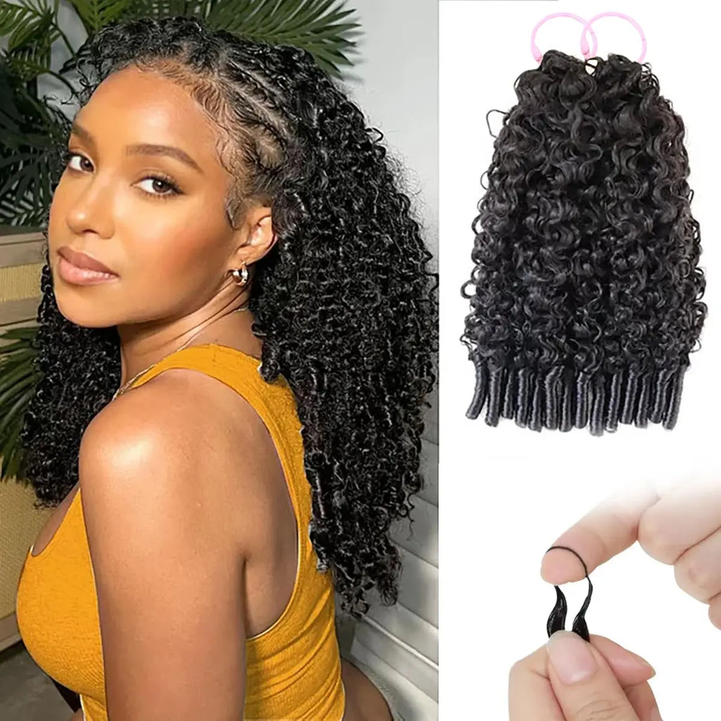 Curly Crochet Braiding Hair Extensions — 100% Human Hair