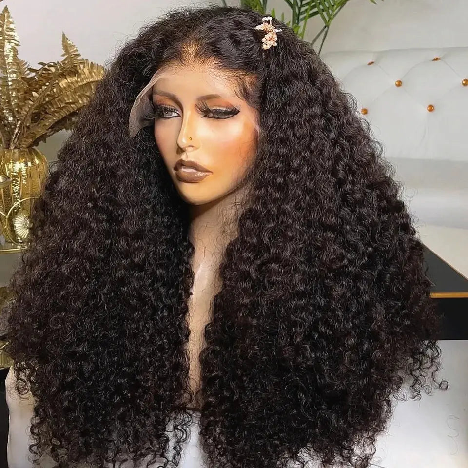 Melted Hair Kinky Curly Wig Glueless 13x6 Frontal Wig — Transparent Lace
