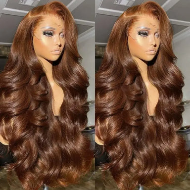 Melted Hair Chocolate Brown Body Wave Wig Glueless 13x6 Frontal Wig
