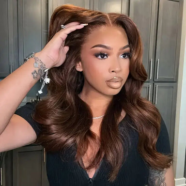 Fresh Install | Brown Body Wave Glueless HD Lace 13x6 Frontal Wig