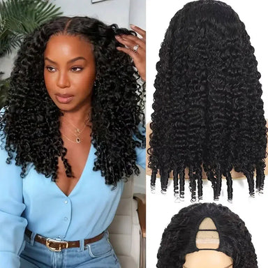 Snap & Go | Curly No-Lace Glueless V Part Wig