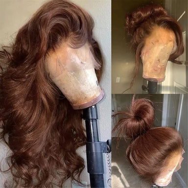 1 Min Install | Brown Body Wave Glueless HD Lace 13x6 Frontal Wig