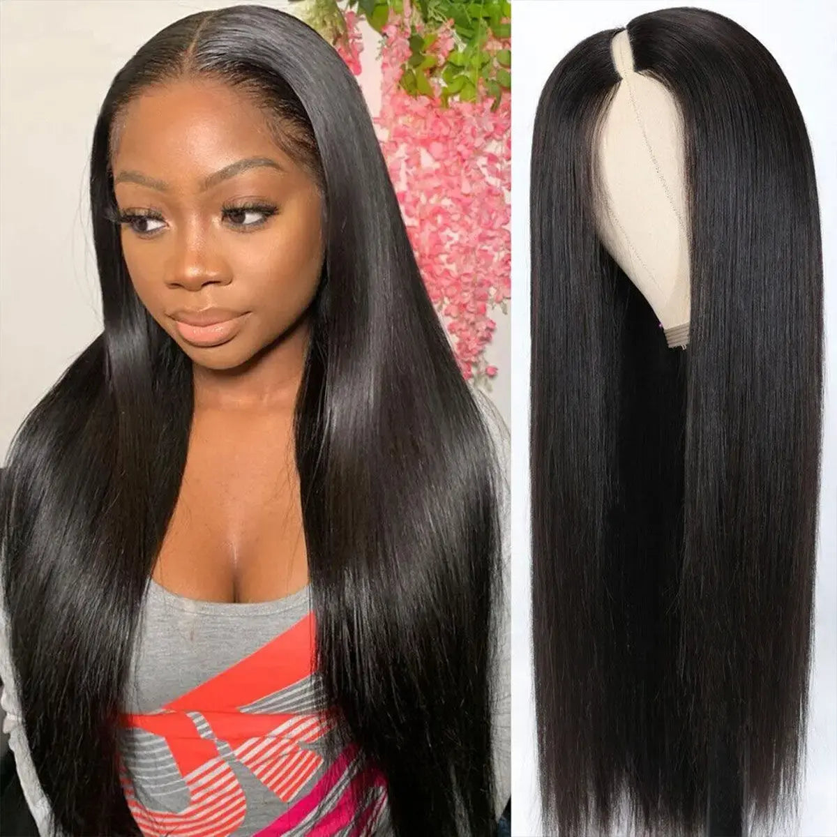 Snap & Go | Straight No-Lace Glueless V Part Wig