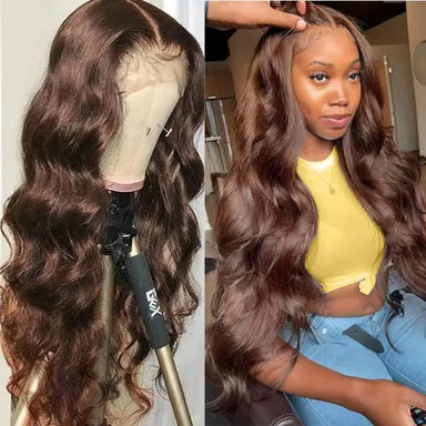 Throw On & Go | Brown Body Wave Glueless HD Lace 13x6 Frontal Wig