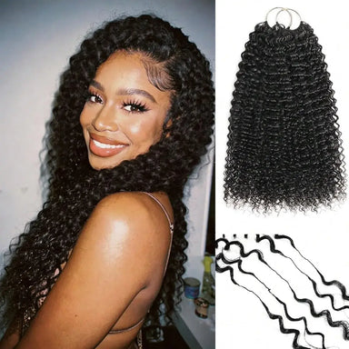 Kinky Curly Crochet Braiding Hair Extensions — 100% Human Hair