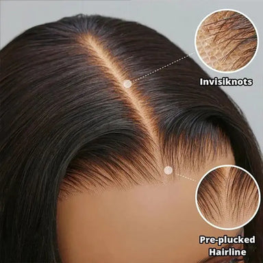 Melted Hair Bone Straight Wig Glueless 9x6 Frontal Pre-Cut Lace Wig