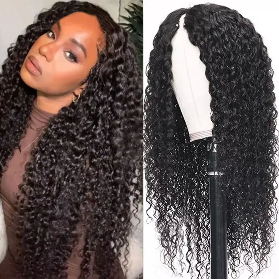 Instant Glam | Deep Wave No-Lace Glueless V Part Wig