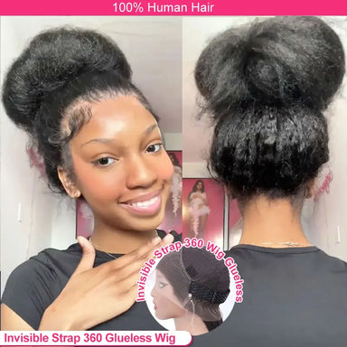 Wear & Go | Kinky Straight Glueless HD Lace 360 Lace Wig