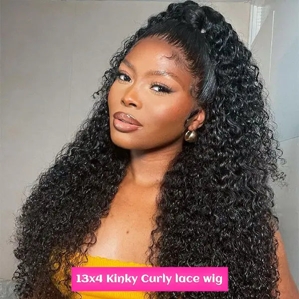 Throw On & Go | Kinky Curly Glueless HD Lace 13x6 Frontal Wig