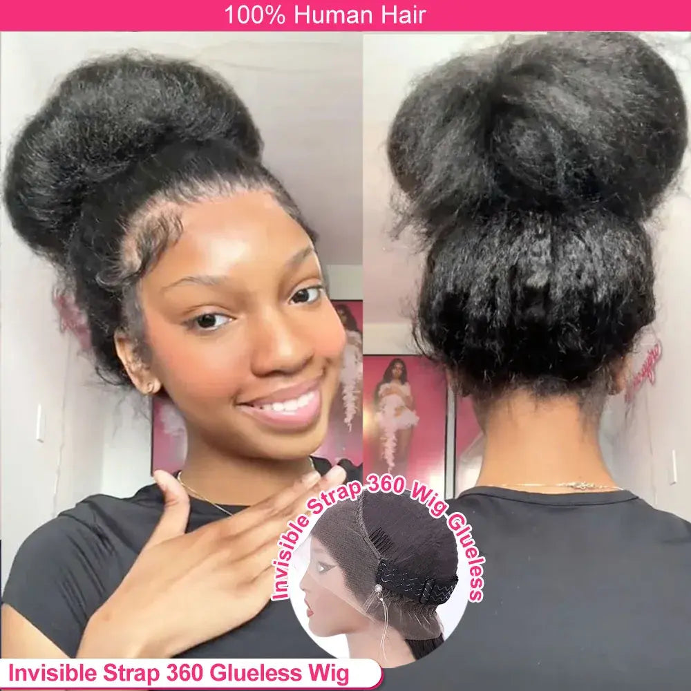 Effortless Glam | Kinky Straight Glueless HD Lace 360 Lace Wig