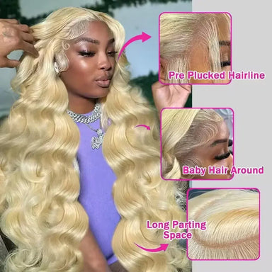 3 Second Install | 613 Blonde Body Wave No-Lace Glueless Half Wig