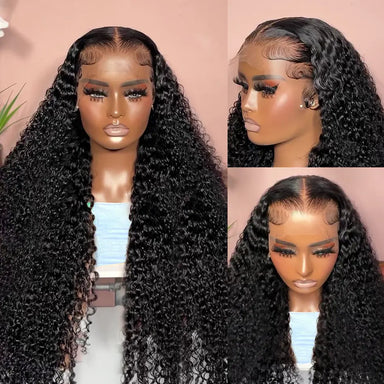Melted Hair 180% Density Jerry Curly Wig Glueless 13x4 Frontal Wig