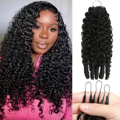 Curly Crochet Braiding Hair Extensions — 100% Human Hair