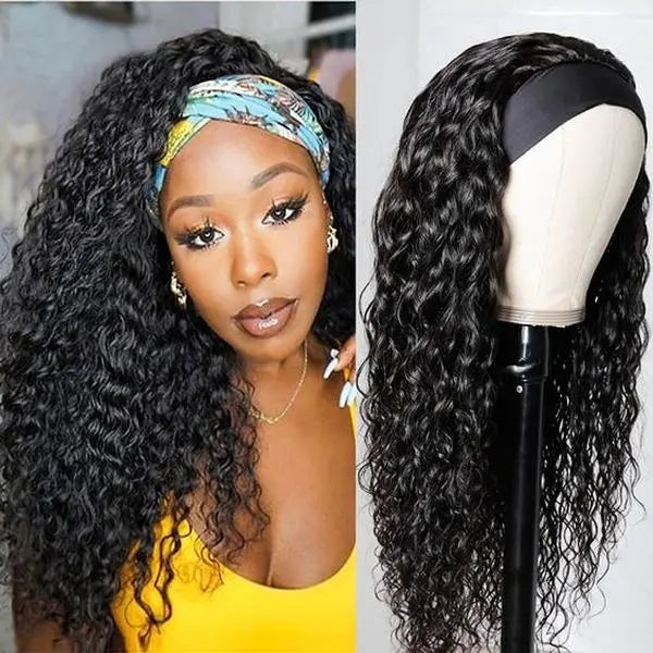 Quick Clip Wig | Deep Wave No-Lace Glueless Headband Wig