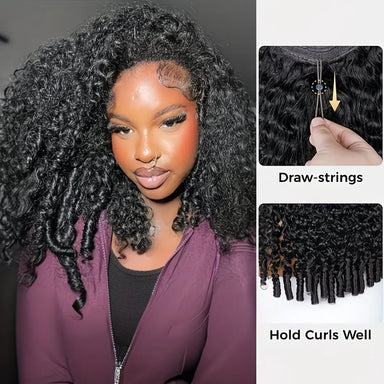 Instant Glam | Curly No-Lace Glueless Half Wig