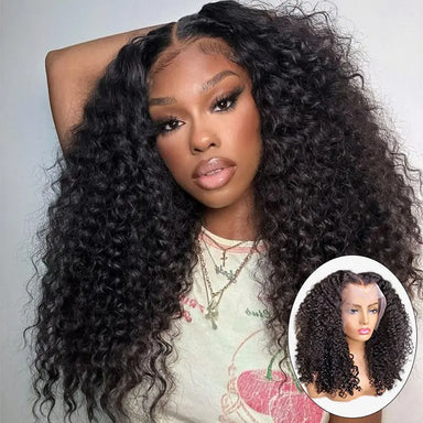 Melted Hair 180% Density Deep Wave Wig Glueless 13x6 Frontal Wig — Style 3