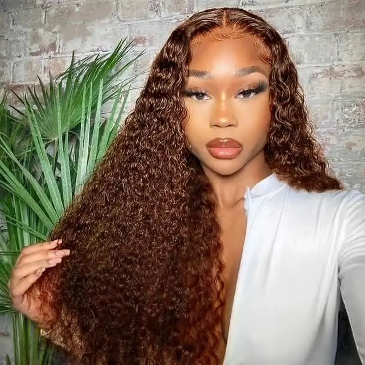 Fresh Install | Brown Deep Wave Glueless HD Lace 13x6 Frontal Wig