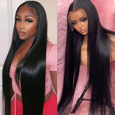 Melted Hair 180% Density Straight Wig Glueless 13x6 Frontal Wig — Bleached Knots
