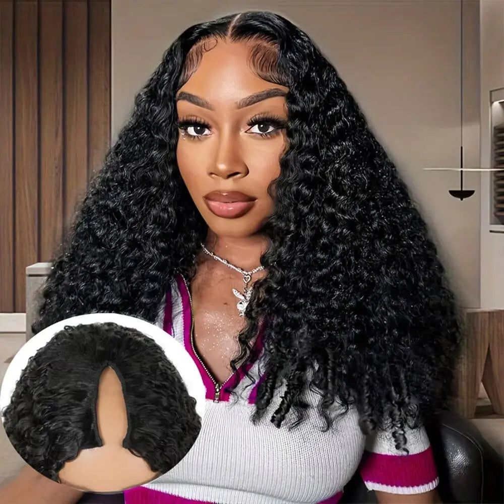 Snap & Go | Curly No-Lace Glueless V Part Wig