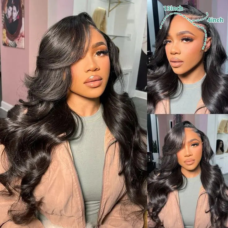 1 Min Install | Body Wave Glueless HD Lace 13x6 Frontal Wig Pre-Cut