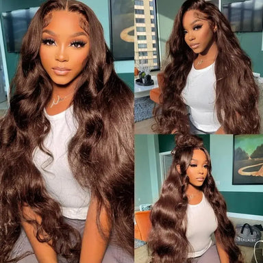 Wear & Go | Brown Body Wave Glueless HD Lace 13x6 Frontal Wig