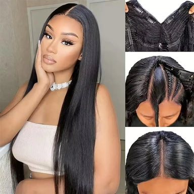 Melted Hair Bone Straight Wig Glueless V-Part Wig
