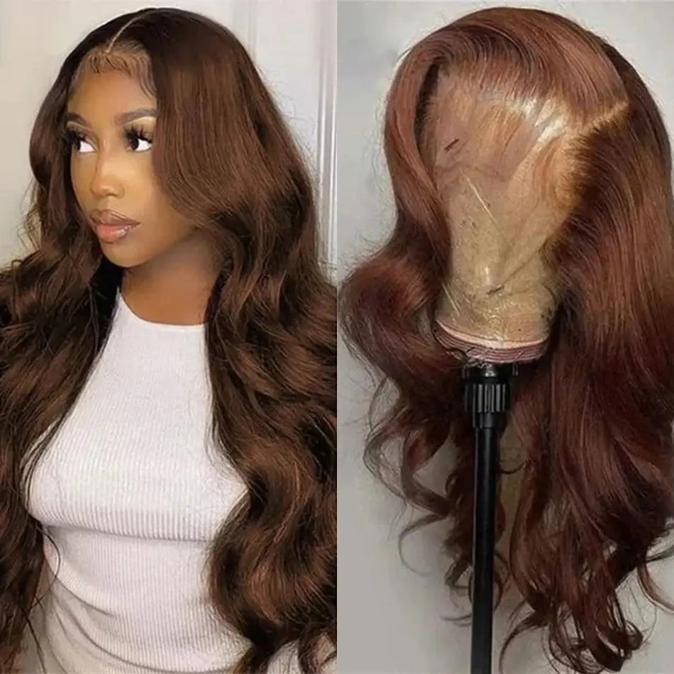 Throw On & Go | Brown Body Wave Glueless HD Lace 13x6 Frontal Wig