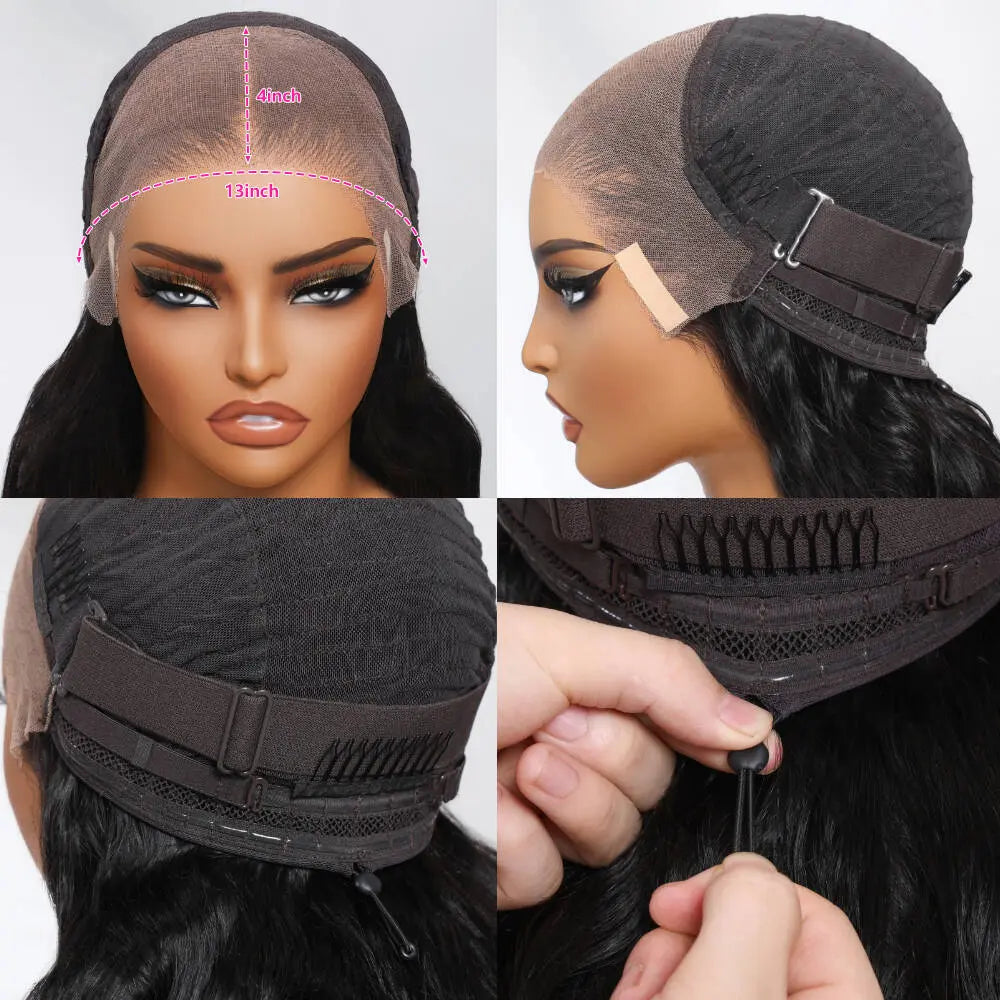 Melted Hair 180% Density Body Wave Wig Glueless 13x4 Frontal Pre-Cut Lace Wig