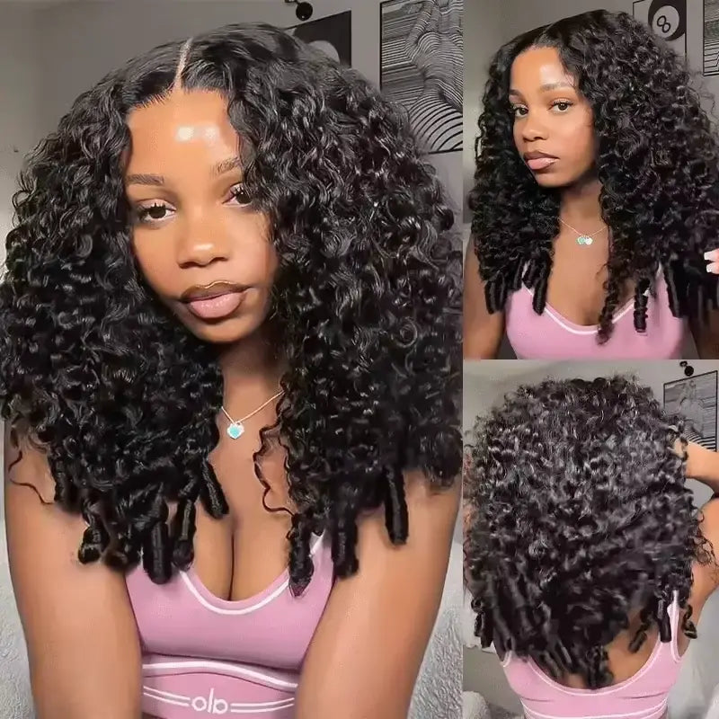 Throw On & Go | Curly Glueless HD Lace 13x6 Frontal Wig Pre-Cut
