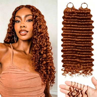 Ginger Kinky Curly Crochet Braiding Hair Extensions — 100% Human Hair