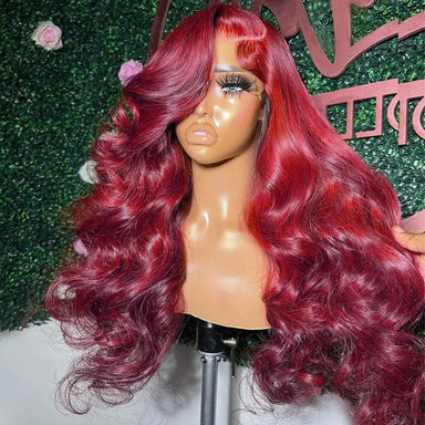 Wear & Go | Burgundy Body Wave Glueless HD Lace 13x6 Frontal Wig