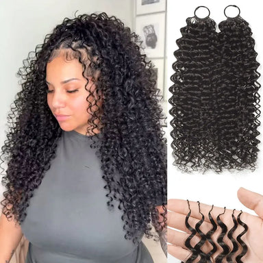 Kinky Curly Crochet Braiding Hair Extensions — 100% Human Hair